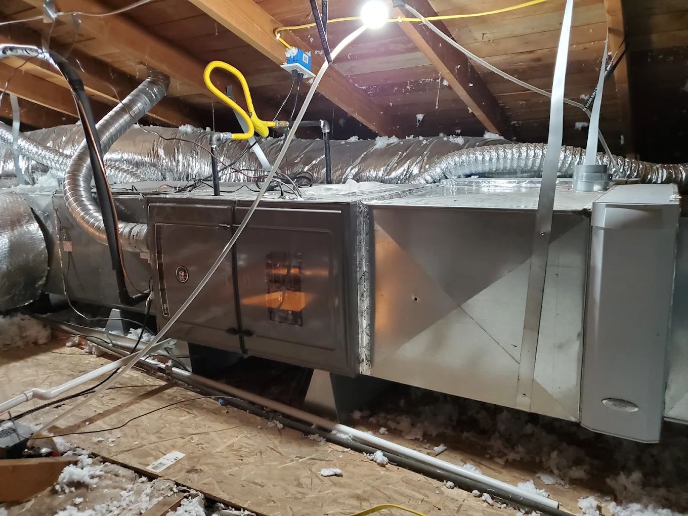 Attic air handler and plenum work by JHC Services
