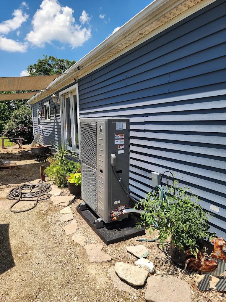 Cold-climate heat pump installed at a country home