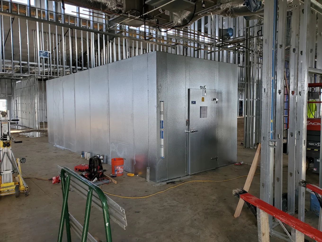 New walk-in cooler installed by JHC Services during a commercial buildout